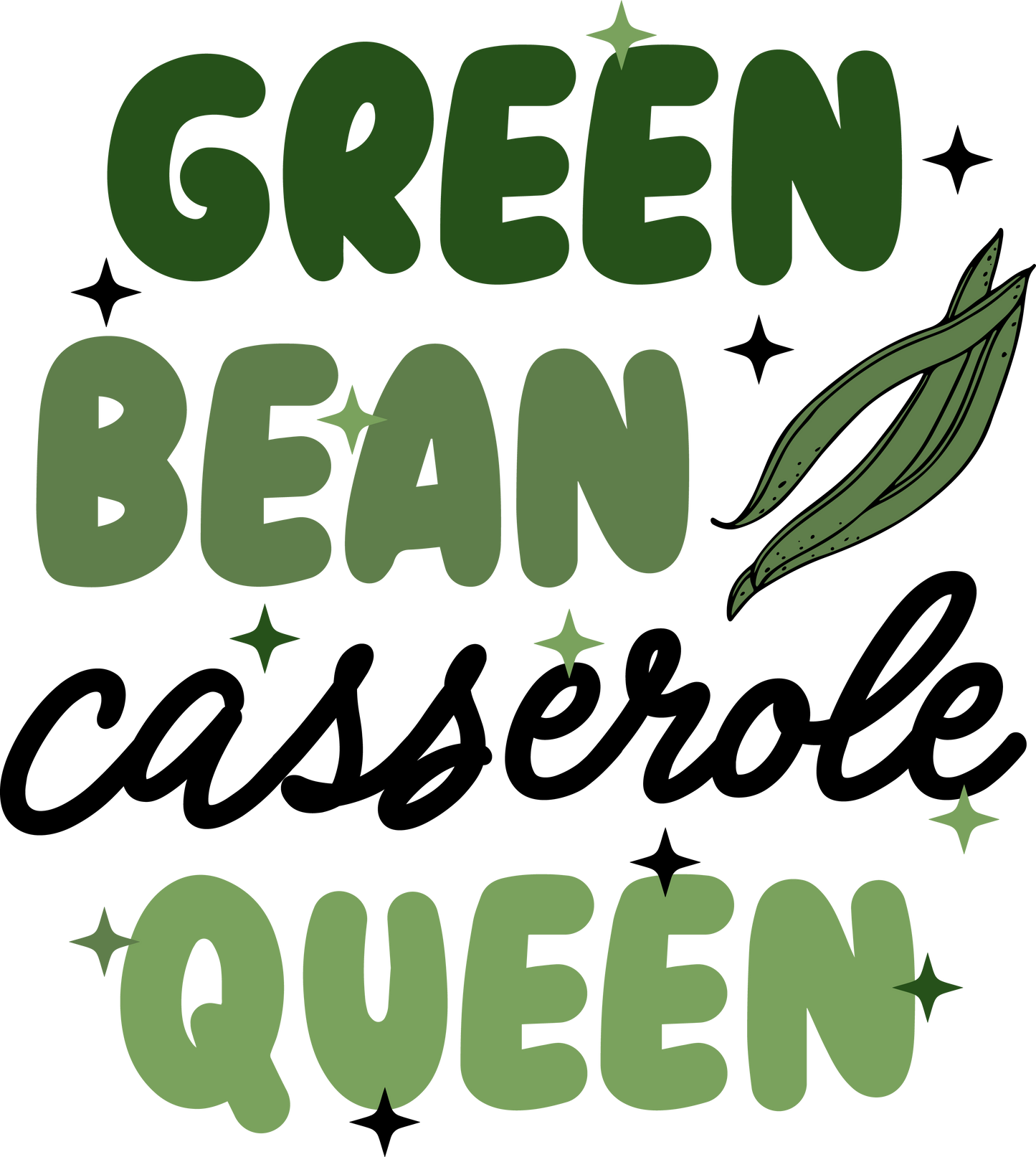 Green Bean Casserole Queen Adult Heavy Blend 8 oz 50/50 Crewneck Sweatshirt